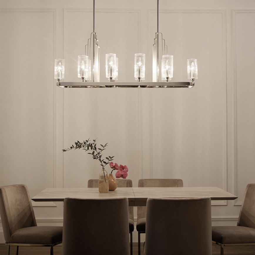 Quintiesse - Lampadario a stelo KIMROSE 10xE14/40W/230V cromo lucido