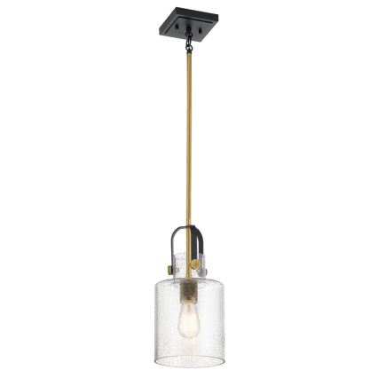 Quintiesse - Lampada a sospensione su asta KITNER 1xE27/60W/230V Ø 18 cm oro/nero
