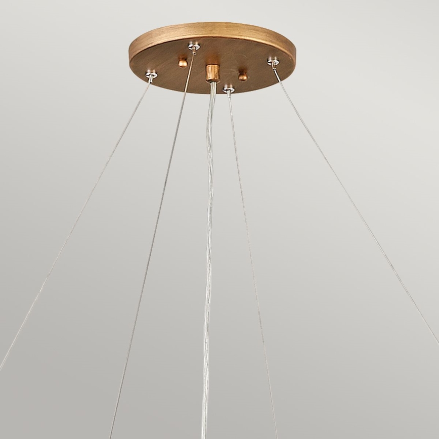 Quintiesse - Lampadario a cavo LAGUNA 6xE14/40W/230V diam. 91,4 cm dorato