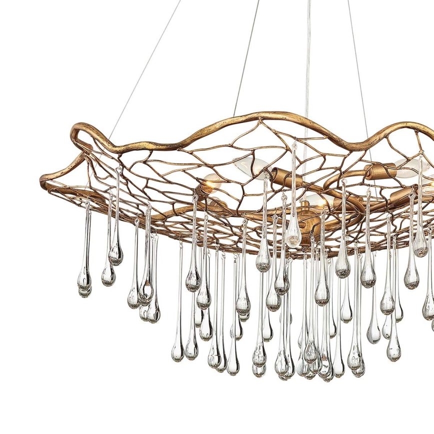 Quintiesse - Lampadario a cavo LAGUNA 6xE14/40W/230V diam. 91,4 cm dorato