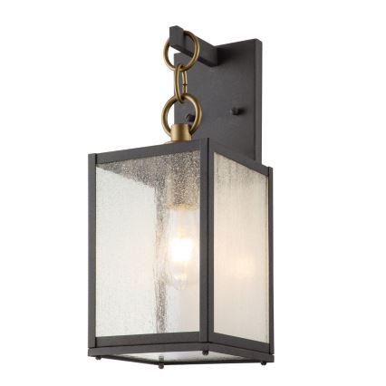 Quintiesse - Lampada da parete per esterni LAHDEN M 1xE27/60W/230V IP44 nero/oro