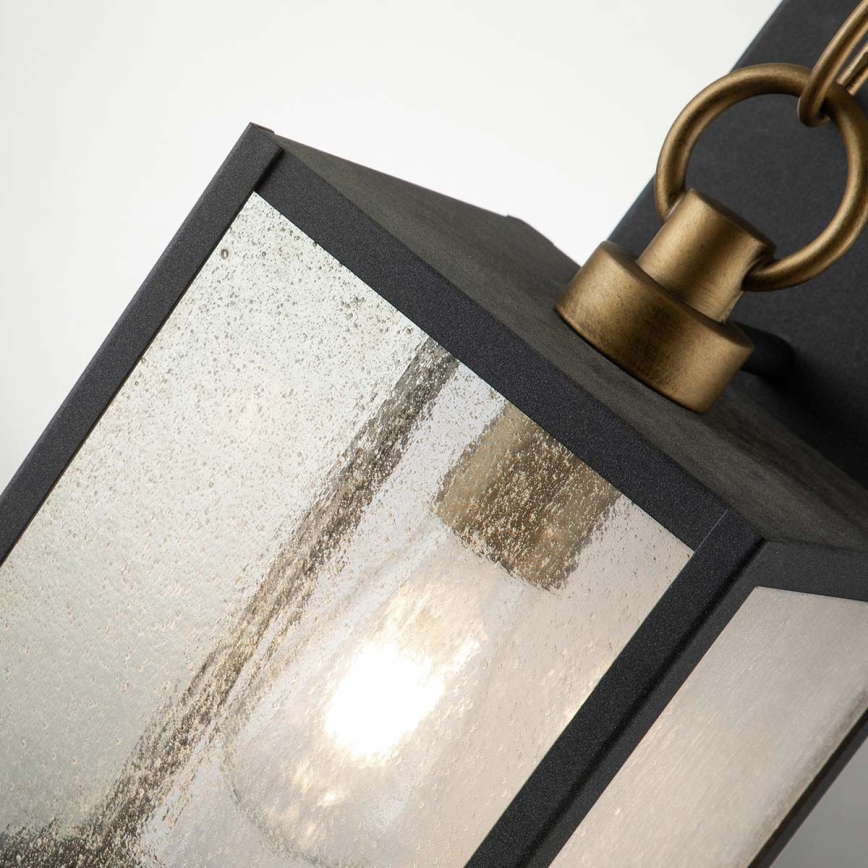 Quintiesse - Lampada da parete per esterni LAHDEN M 1xE27/60W/230V IP44 nero/oro