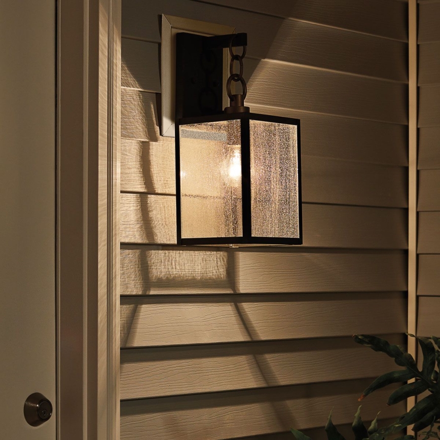 Quintiesse - Lampada da parete per esterni LAHDEN M 1xE27/60W/230V IP44 nero/oro