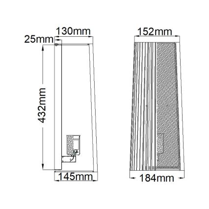 Quintiesse - Applique da parete LINARA 1xE27/60W/230V nero/oro
