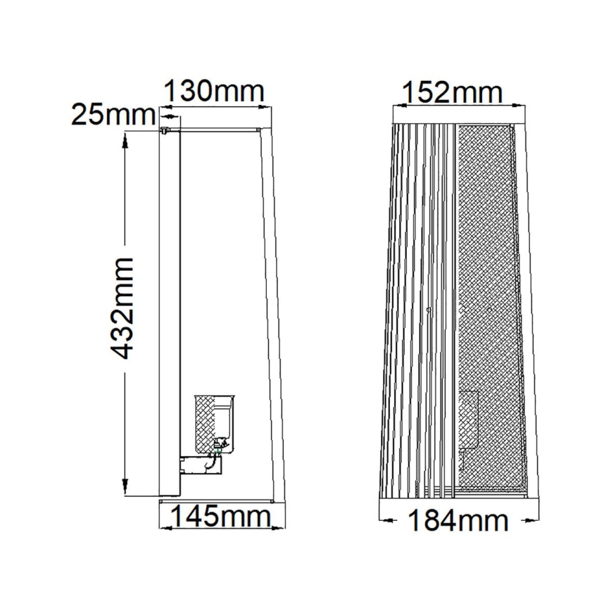 Quintiesse - Applique da parete LINARA 1xE27/60W/230V nero/oro