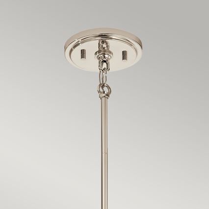 Quintiesse - Lampadario su asta MARILYN 1xE27/60W/230V diam. 19,5 cm cromo lucido/nero
