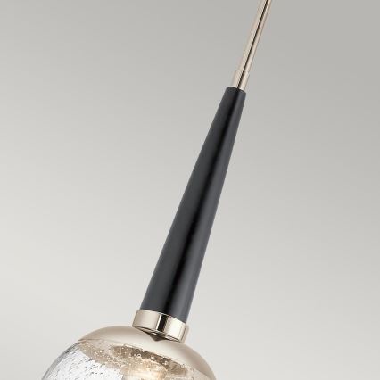 Quintiesse - Lampadario su asta MARILYN 1xE27/60W/230V diam. 19,5 cm cromo lucido/nero