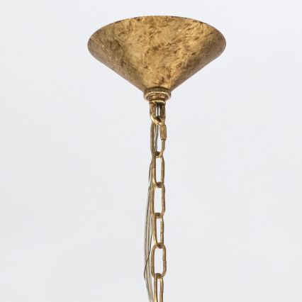 Quintiesse - Lampadario a catena MERIDIAN 9xE14/40W/230V Ø 57,2 cm dorato