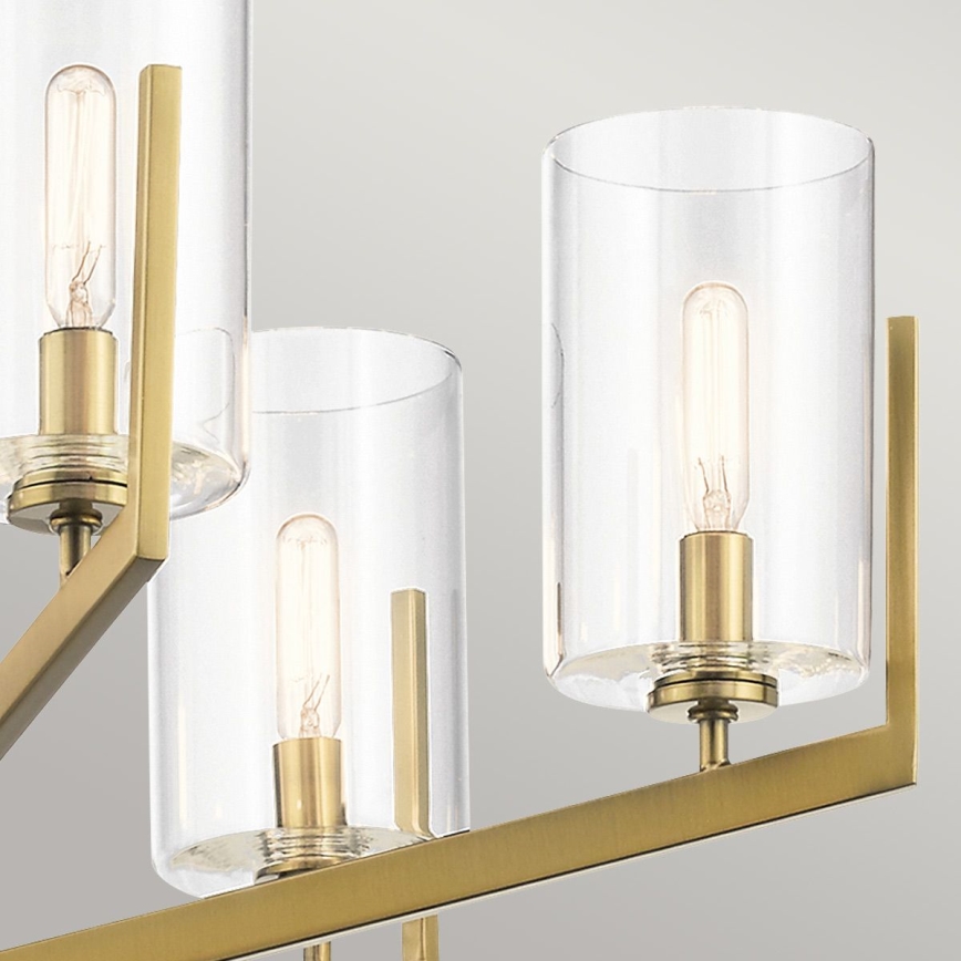 Quintiesse - Lampadario con asta NYE 6xE14/40W/230V diam. 71,1 cm dorato