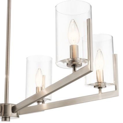 Quintiesse - Lampadario a stelo NYE 6xE14/40W/230V Ø 71,1 cm cromo opaco