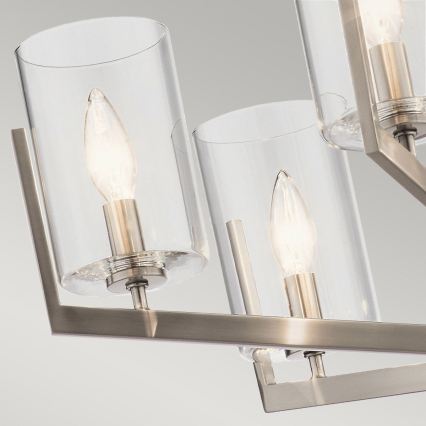 Quintiesse - Lampadario a stelo NYE 6xE14/40W/230V Ø 71,1 cm cromo opaco