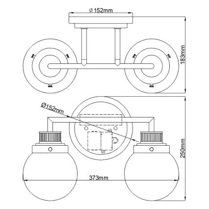 Quintiesse - Applique da bagno POPPY 2xE27/60W/230V IP44 dorata