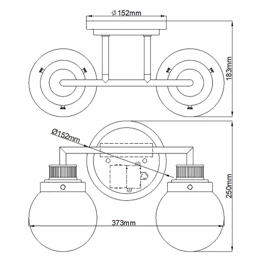 Quintiesse - Applique da bagno POPPY 2xE27/60W/230V IP44 cromo lucido