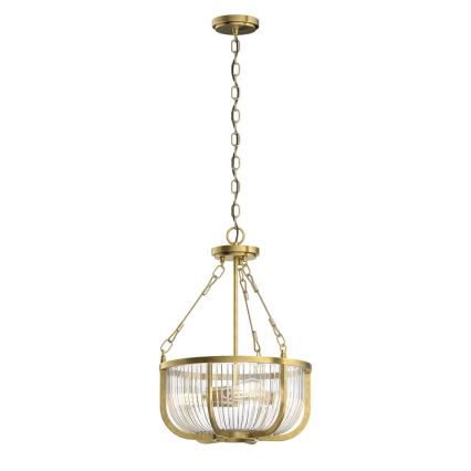 Quintiesse - Lampadario a catena ROUX 3xE27/60W/230V Ø 40,6 cm dorato