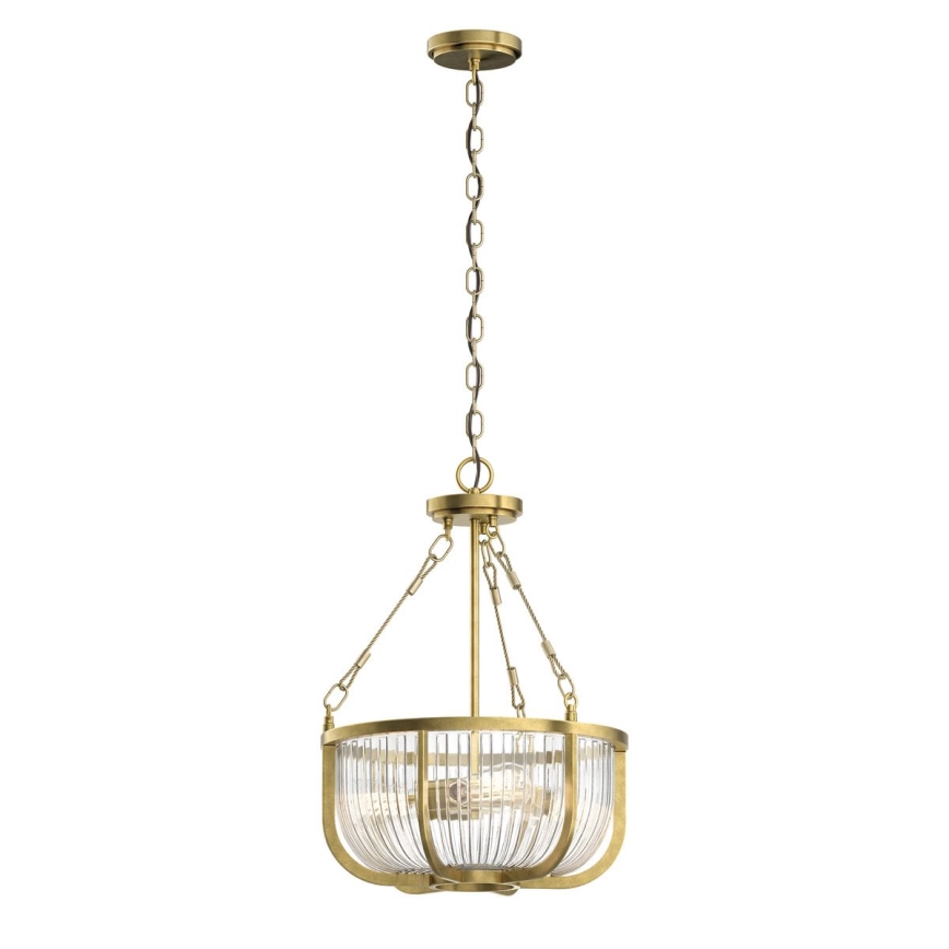 Quintiesse - Lampadario a catena ROUX 3xE27/60W/230V Ø 40,6 cm dorato