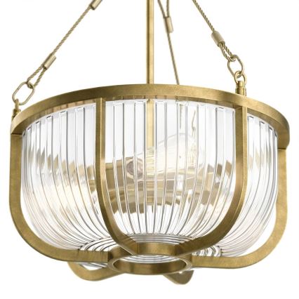 Quintiesse - Lampadario a catena ROUX 3xE27/60W/230V Ø 40,6 cm dorato