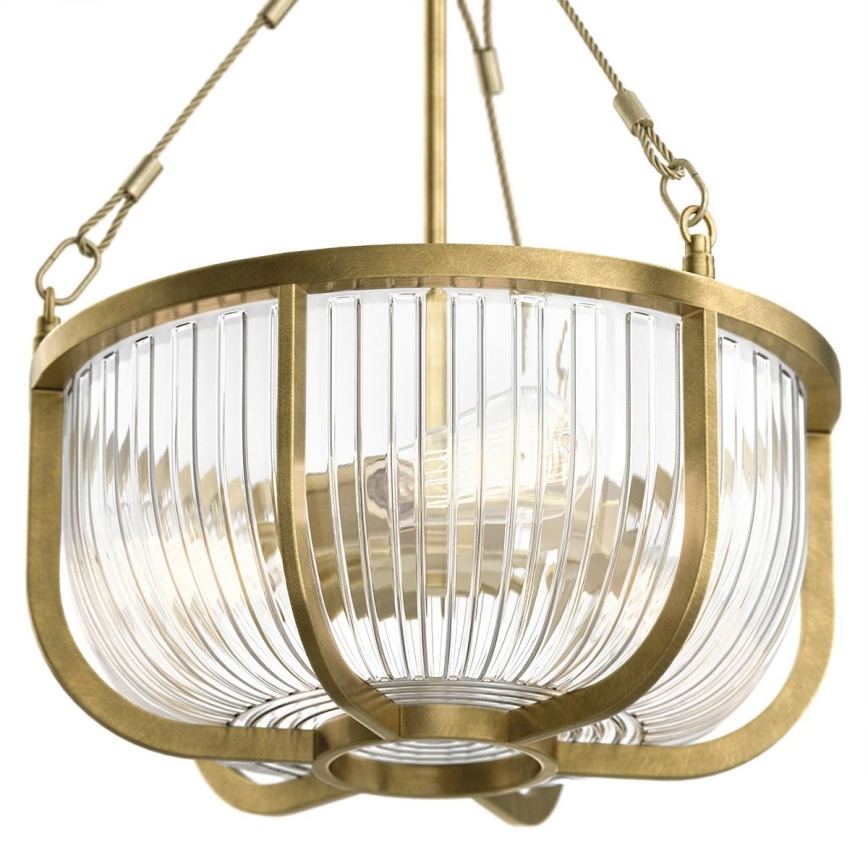 Quintiesse - Lampadario a catena ROUX 3xE27/60W/230V Ø 40,6 cm dorato