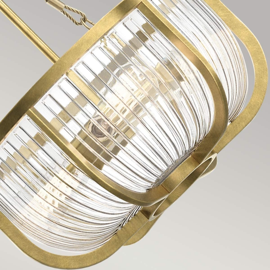 Quintiesse - Lampadario a catena ROUX 3xE27/60W/230V Ø 40,6 cm dorato