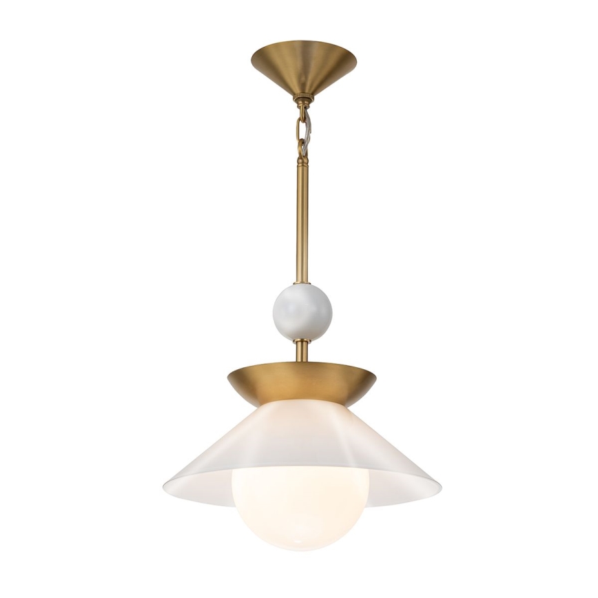 Quintiesse - Lampadario su asta SAUCER M 1xE27/40W/230V Ø 36,6 cm oro