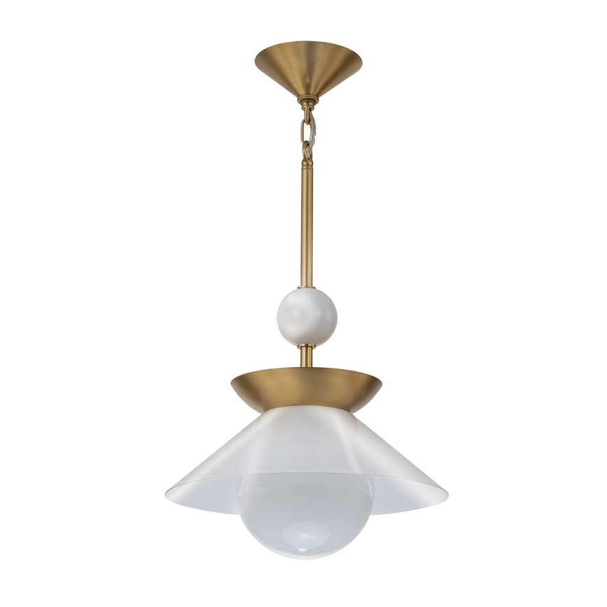 Quintiesse - Lampadario su asta SAUCER M 1xE27/40W/230V Ø 36,6 cm oro
