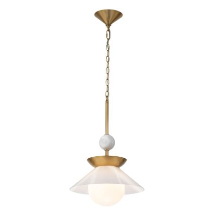 Quintiesse - Lampadario su asta SAUCER M 1xE27/40W/230V Ø 36,6 cm oro