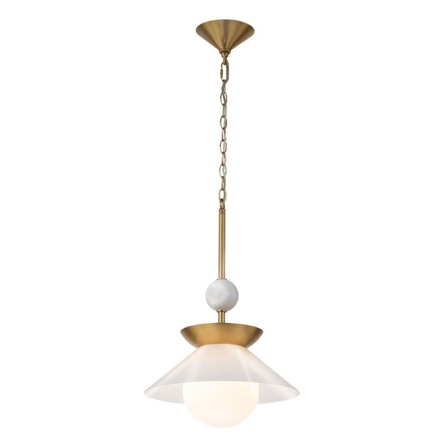 Quintiesse - Lampadario su asta SAUCER M 1xE27/40W/230V Ø 36,6 cm oro