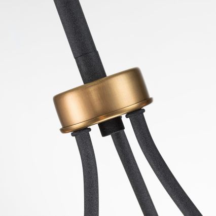 Quintiesse - Lampadario su asta SILAS 3xE27/60W/230V Ø 42,2 cm nero/oro
