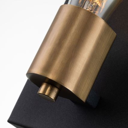 Quintiesse - Applique da parete SILAS 1xE27/60W/230V nero/oro