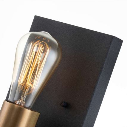 Quintiesse - Applique da parete SILAS 1xE27/60W/230V nero/oro