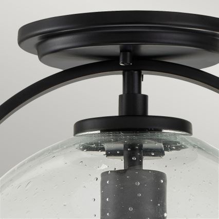 Quintiesse - Plafoniera SOMERSET 1xE27/60W/230V Ø 28,2 cm nera