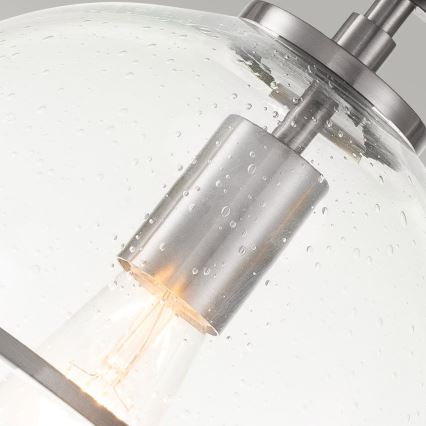 Quintiesse - Plafoniera SOMERSET 1xE27/60W/230V Ø 28,2 cm cromo opaco