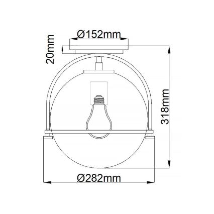 Quintiesse - Plafoniera SOMERSET 1xE27/60W/230V Ø 28,2 cm oro