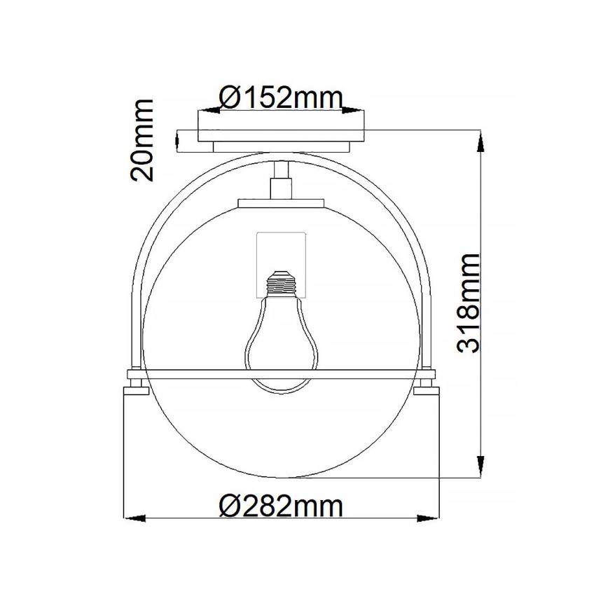 Quintiesse - Plafoniera SOMERSET 1xE27/60W/230V Ø 28,2 cm oro