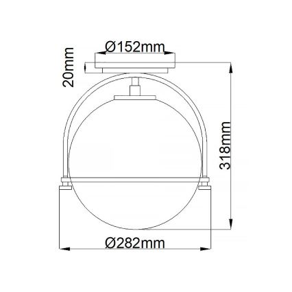 Quintiesse - Plafoniera SOMERSET 1xE27/60W/230V Ø 28,2 cm nero