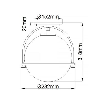 Quintiesse - Plafoniera SOMERSET 1xE27/60W/230V Ø 28,2 cm oro