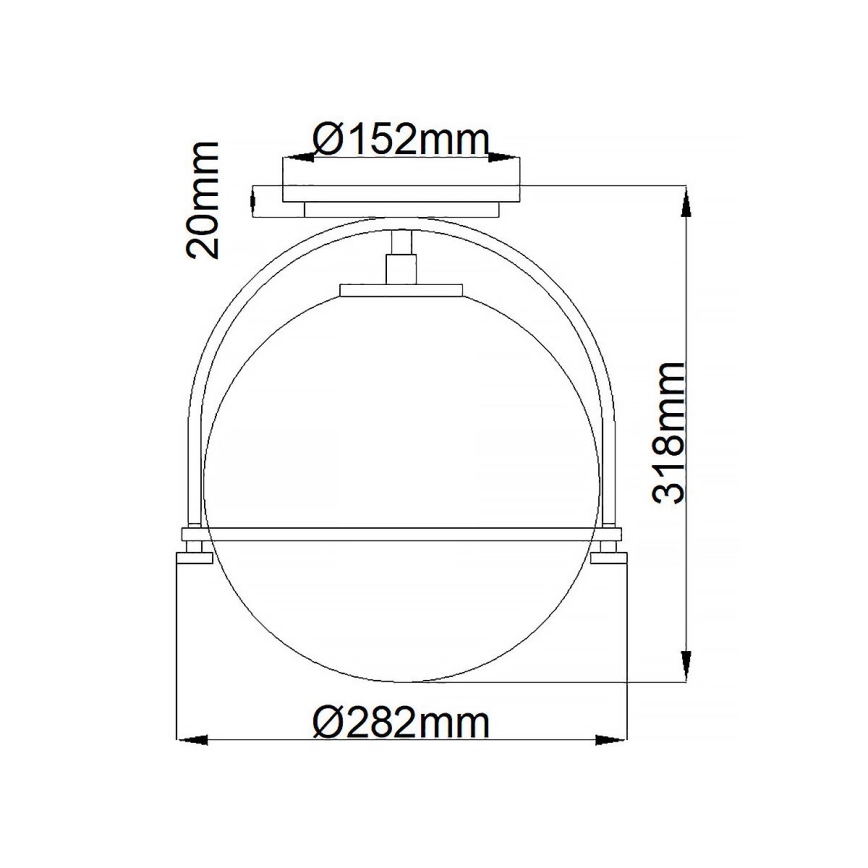 Quintiesse - Plafoniera SOMERSET 1xE27/60W/230V Ø 28,2 cm oro