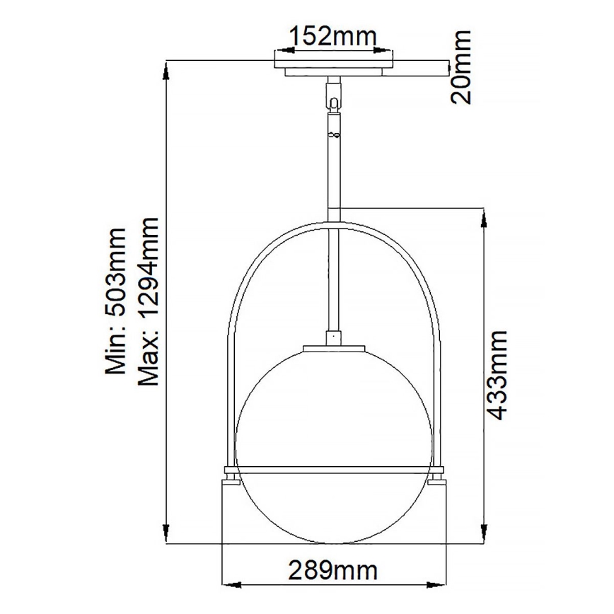 Quintiesse - Lampadario a stelo SOMERSET 1xE27/60W/230V Ø 28,9 cm bronzo