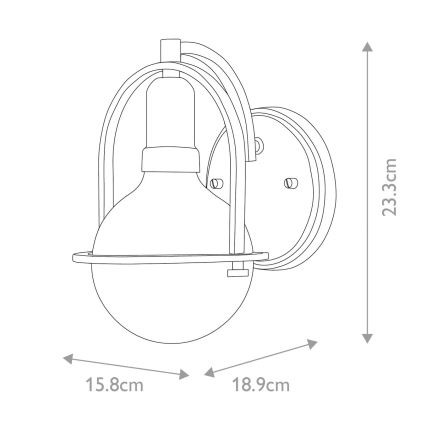 Quintiesse - Lampada da parete SOMERSET 1xE27/60W/230V dorata