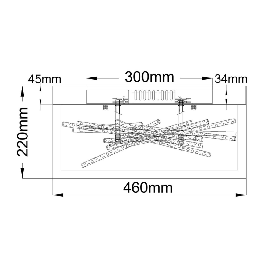 Quintiesse - Plafoniera LED STYX LED/8W/230V nera/dorata