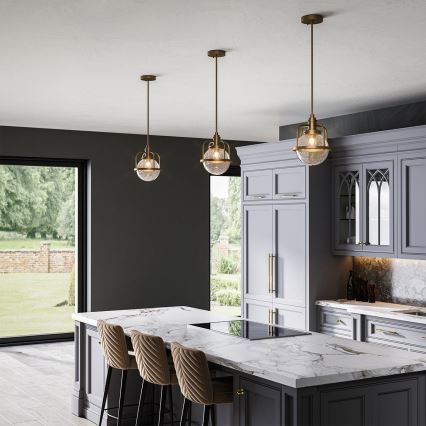 Quintiesse - Lampada da esterno su asta TRIOCENT 1xE27/40W/230V Ø 24 cm IP44 bronzo