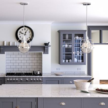 Quintiesse - Lampada da esterno su asta TRIOCENT 1xE27/40W/230V IP44 cromo lucido