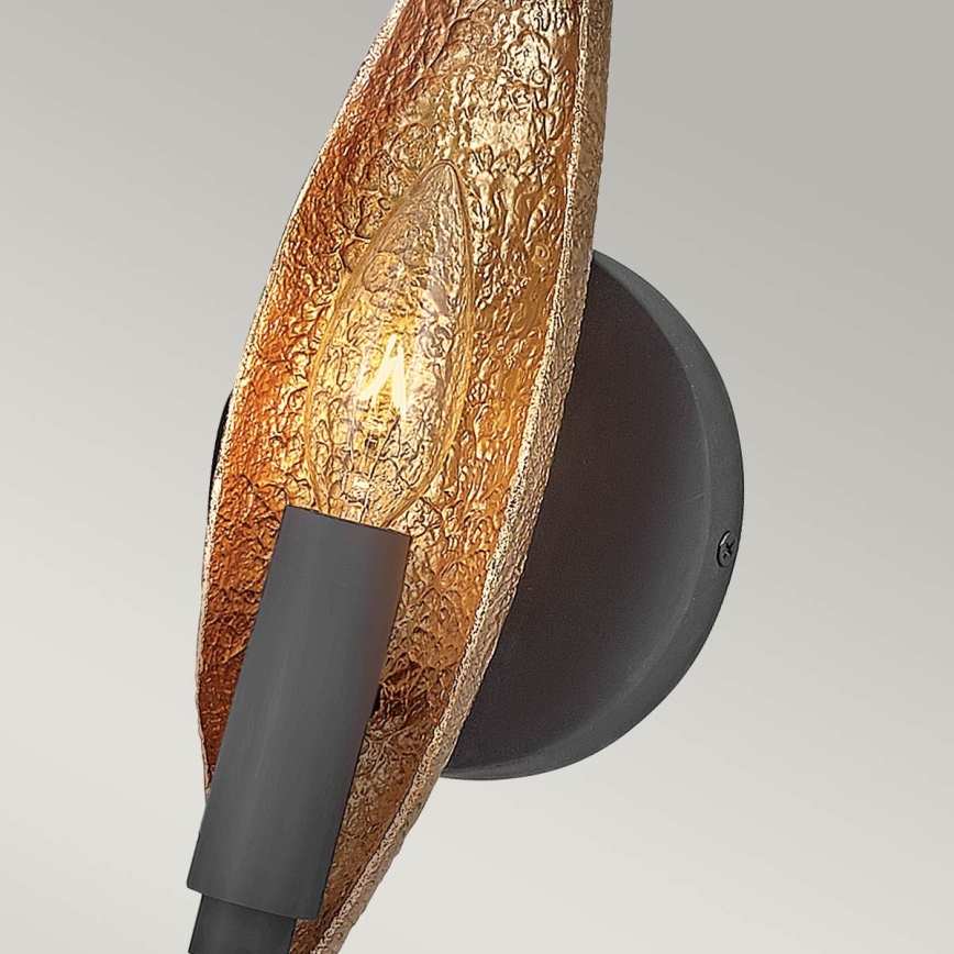 Quintiesse - Lampada da parete WILLOW 1xE14/40W/230V oro/nero