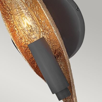 Quintiesse - Lampada da parete WILLOW 1xE14/40W/230V oro/nero