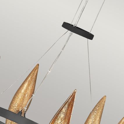 Quintiesse - Lampadario a sospensione con cavo WILLOW 6xE14/40W/230V Ø 61 cm oro/nero