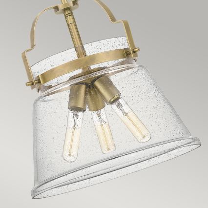 Quintiesse - Lampadario su asta WIMBERLEY 3xE27/60W/230V Ø 35,6 cm, finitura oro