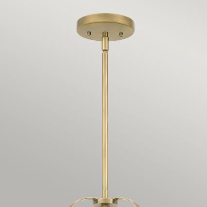 Quintiesse - Lampadario su asta WIMBERLEY 3xE27/60W/230V Ø 35,6 cm, finitura oro