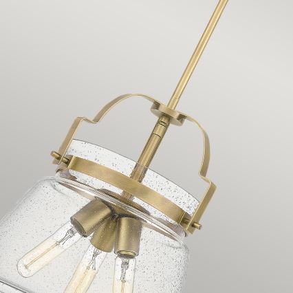 Quintiesse - Lampadario su asta WIMBERLEY 3xE27/60W/230V Ø 35,6 cm, finitura oro