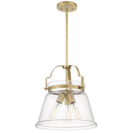 Quintiesse - Lampadario su asta WIMBERLEY 3xE27/60W/230V Ø 35,6 cm, finitura oro