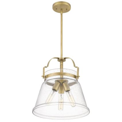 Quintiesse - Lampadario su asta WIMBERLEY 3xE27/60W/230V Ø 35,6 cm, finitura oro