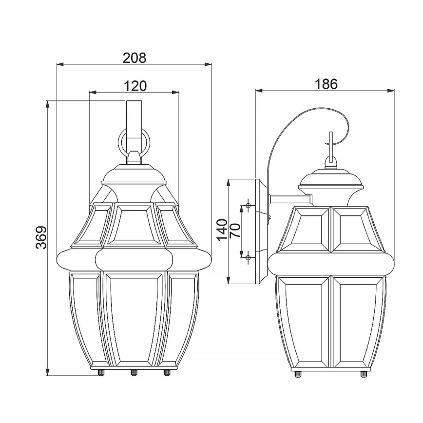 Quoizel - Applique da esterno MARINE 1xE27/150W/230V IP44 oro